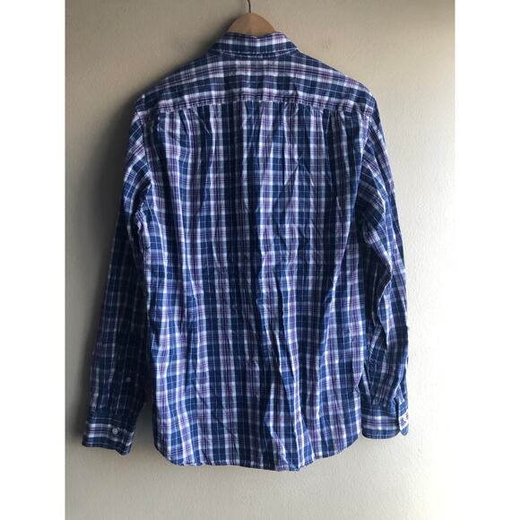J.Crew Men Blue Button Up Shirt Size Medium - Picture 4 of 8